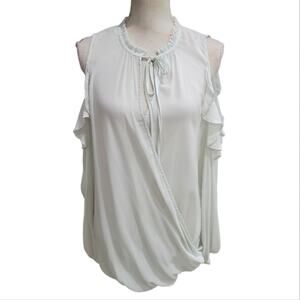 Maeve Mint Green Colored Cold Shoulder Blouse